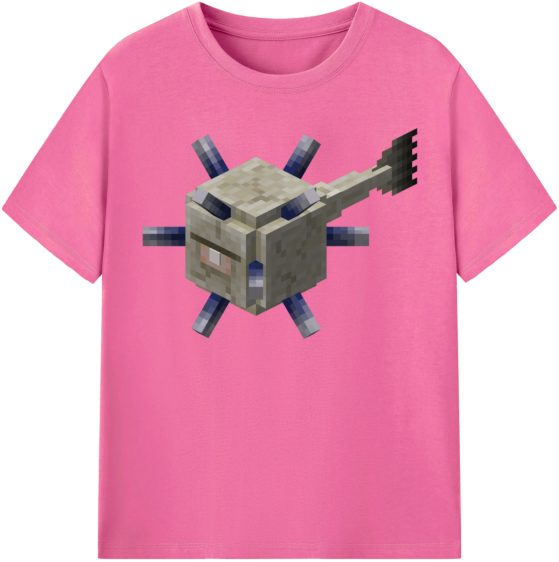 （画像用） マインクラフト ブロックの世界 Minecraft MC Block world レディースカジュアルプリントTシャツ（綿100％）